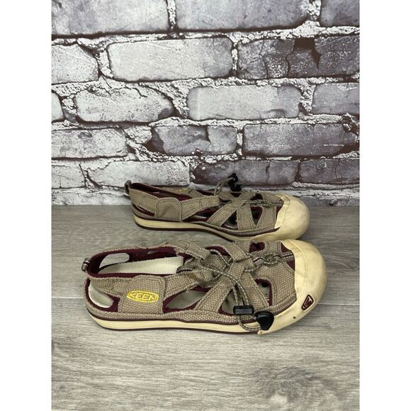 KEEN Coronado Vulcanized Taupe Canvas Fabric Fisherman Sandals Women 8M US/38.5 - Picture 16 of 16